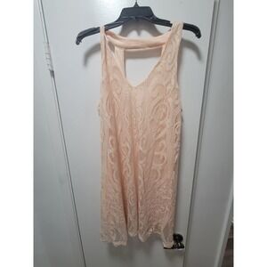 Pink Lace Dress Sleeveless V Neck‎ Party Cocktail Dress Summer
